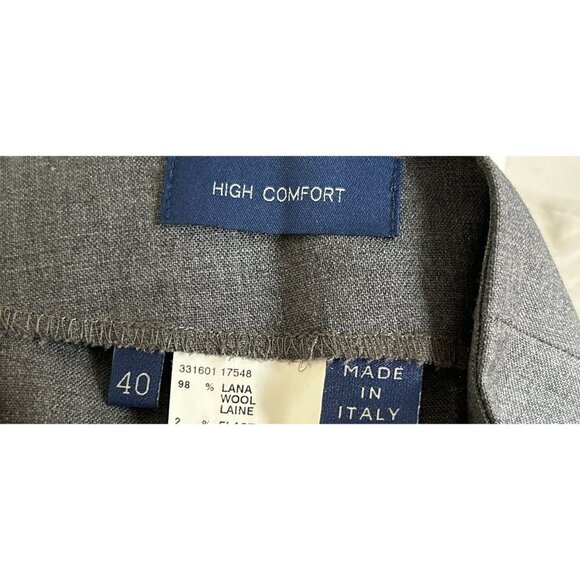 Davide Cenci Incotex Gray Trousers Classic Fit Dress Pants Made in Italy Wool - Picture 9 of 12